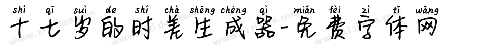 十七岁的时差生成器字体转换