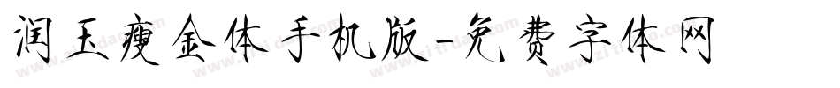 润玉瘦金体手机版字体转换