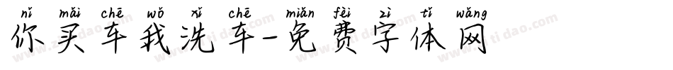 你买车我洗车字体转换