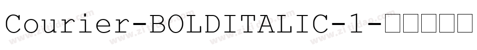Courier-BOLDITALIC-1字体转换