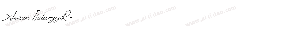 AmanItalic-grjR字体转换