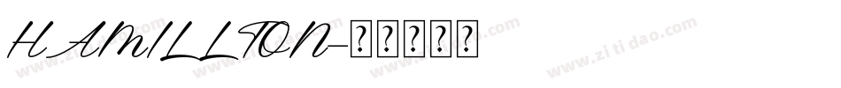 HAMILLTON字体转换