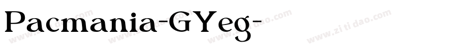 Pacmania-GYeg字体转换