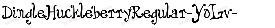 DingleHuckleberryRegular-YoLv字体转换