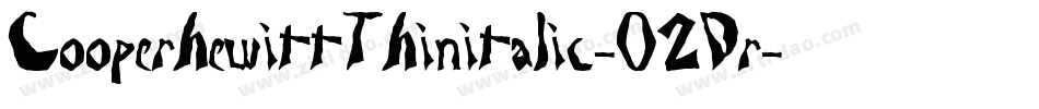 CooperhewittThinitalic-02Dr字体转换