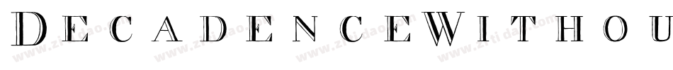 DecadenceWithoutTheDiamonds-aYaK字体转换