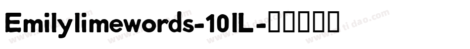 Emilylimewords-10lL字体转换