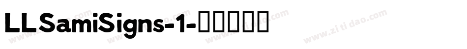 LLSamiSigns-1字体转换