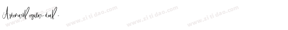 AshemarkRegular-d7aR字体转换