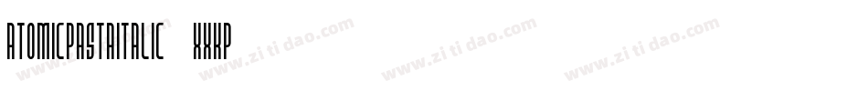 AtomicPastaItalic-XXKP字体转换