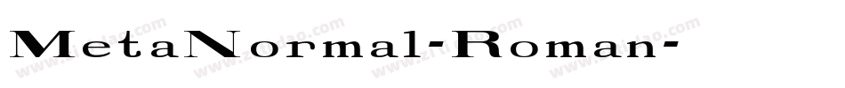 MetaNormal-Roman字体转换