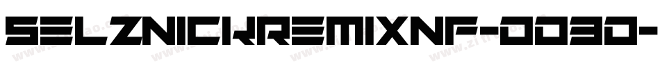 SelznickRemixNf-Dd3D字体转换