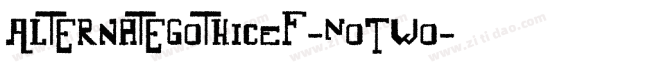 AlternateGothicEF-NoTwo字体转换