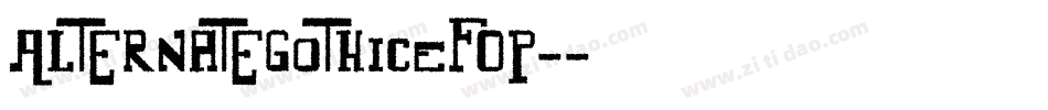 AlternateGothicEFOP-字体转换