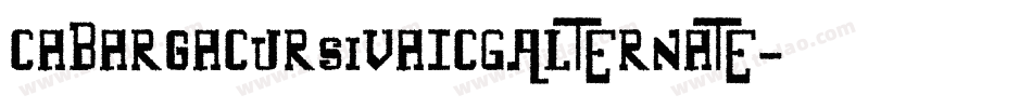 CabargaCursivaICGAlternate字体转换