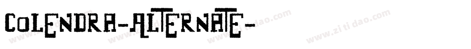 Colendra-Alternate字体转换