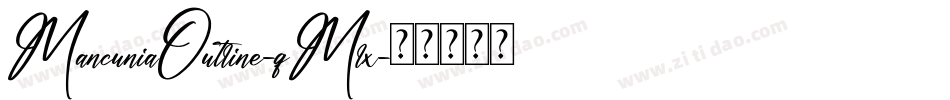 MancuniaOutline-qMlx字体转换