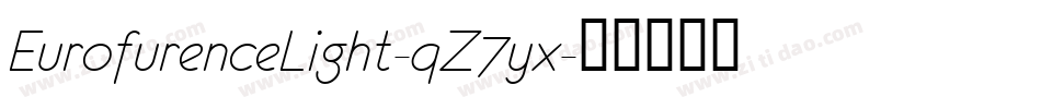 EurofurenceLight-qZ7yx字体转换