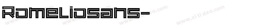 Romeliosans字体转换