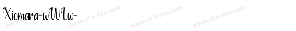 Xiomara-wWLw字体转换