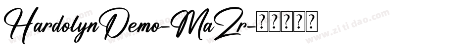 HardolynDemo-MaZr字体转换