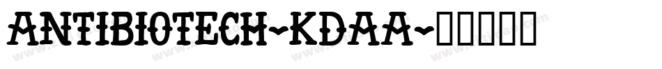 Antibiotech-KdAA字体转换