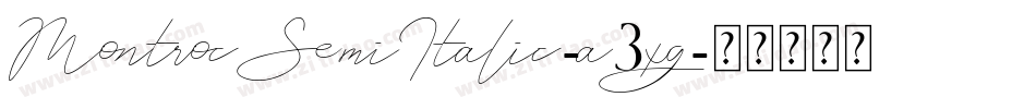 MontrocSemiItalic-a3xg字体转换