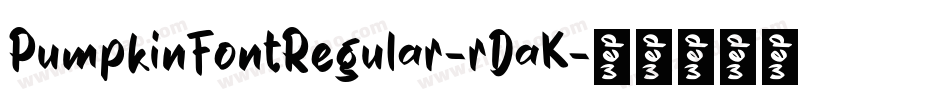 PumpkinFontRegular-rDaK字体转换