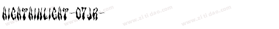 HighThinLight-07Jr字体转换