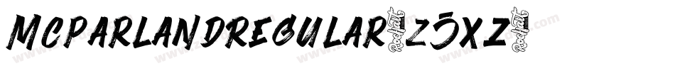 McparlandRegular-ZJXz字体转换