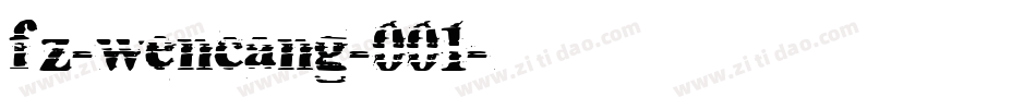 fz-wencang-001字体转换