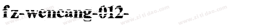 fz-wencang-012字体转换