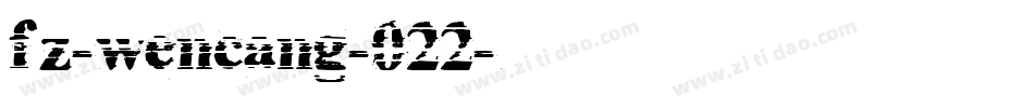fz-wencang-022字体转换