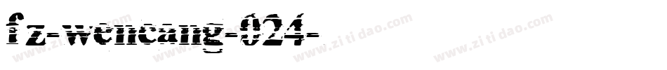 fz-wencang-024字体转换