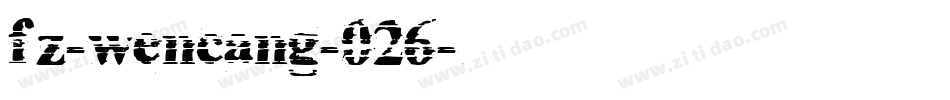 fz-wencang-026字体转换