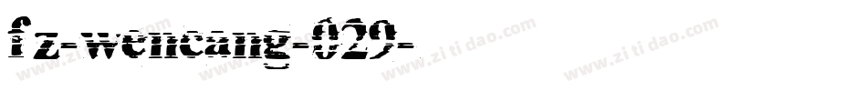 fz-wencang-029字体转换