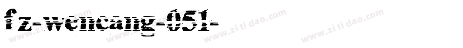 fz-wencang-051字体转换
