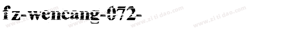 fz-wencang-072字体转换