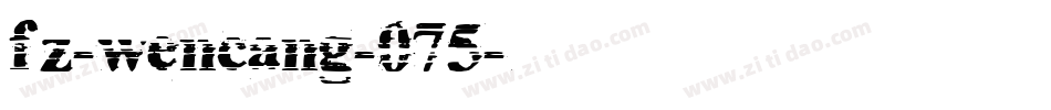 fz-wencang-075字体转换