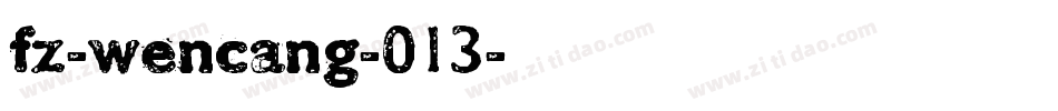 fz-wencang-013字体转换