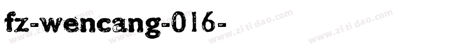 fz-wencang-016字体转换