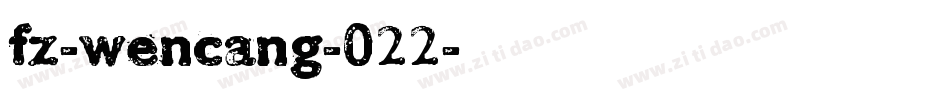 fz-wencang-022字体转换