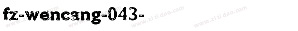 fz-wencang-043字体转换