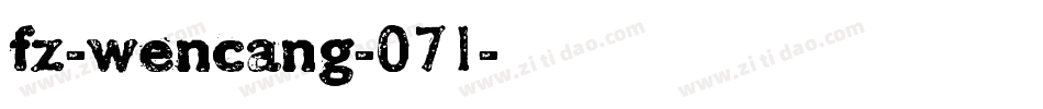 fz-wencang-071字体转换