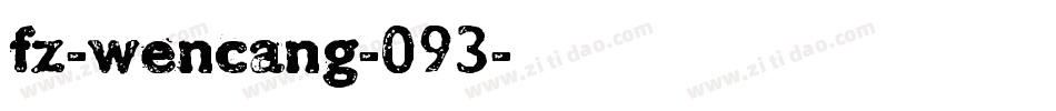 fz-wencang-093字体转换