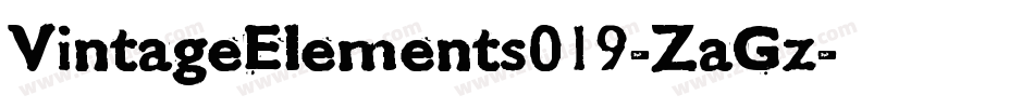 VintageElements019-ZaGz字体转换