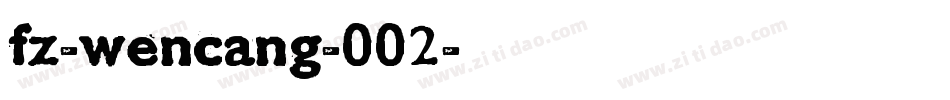 fz-wencang-002字体转换
