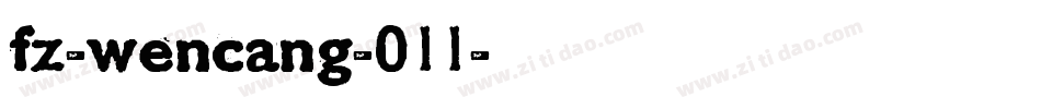 fz-wencang-011字体转换