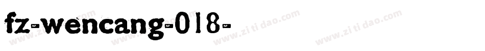 fz-wencang-018字体转换