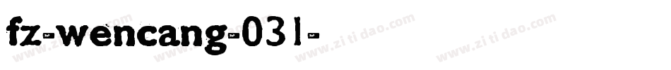 fz-wencang-031字体转换